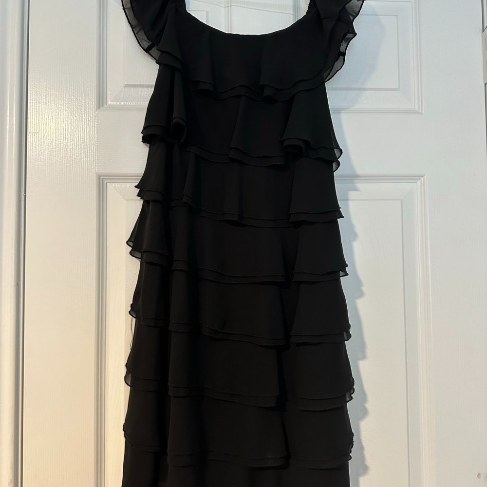 Layered Ruffle Cocktail Dress - Picture 2 of 2